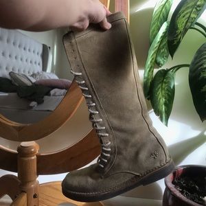 Frye Lace Up Moccasin Boots Size 8